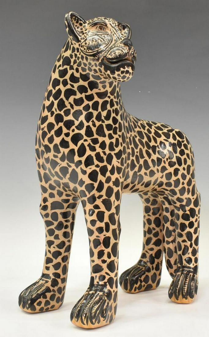 CHIAPAS MEXICO FOLK ART POTTERY JAGUAR (1 of 4)