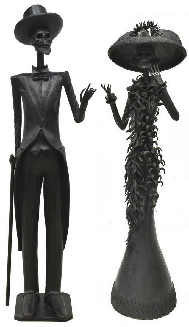 2) LIFE-SIZE RODOLFO LEAL BLACKWARE CATRINA & CATRIN (1 of 12)