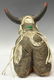 MEXICAN PAINTED WOOD SEATED COW WATER JUG/ VESSEL - 4