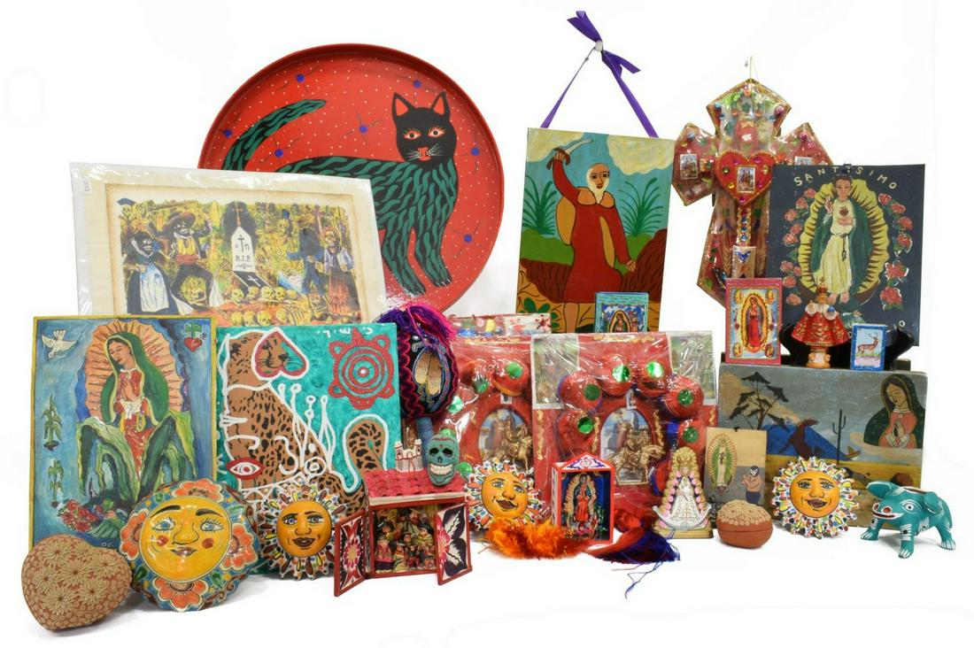(LOT)COLLECTION: MEXICAN FOLK ART DECORATIVE ITEMS (1 of 3)