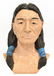 GLAZED CERAMIC NATIVE AMERICAN FIGURAL BUST