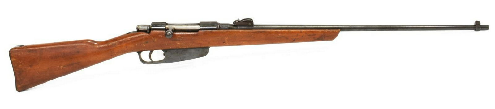 ITALIAN M91/41 CARCANO RIFLE: Italian M91/41 Carcano rifle, 6.5mm caliber, bolt action, 28" barrel, adjustable rear sight, marked forward of the receiver ring "crown over FAT over 42", stamped at the receiver ring with Terni Arsen