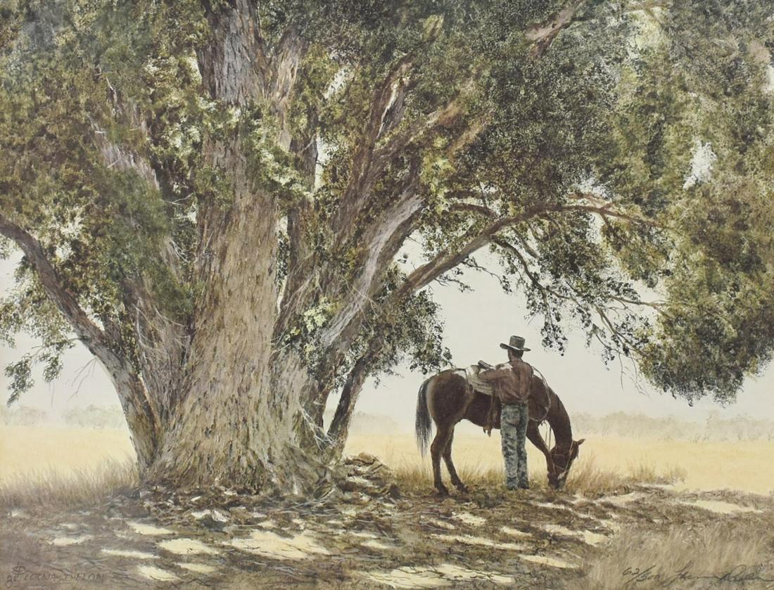 LORNA DILLON (B.1940) LIMITED-ED PRINT 'SUNBREAK': Framed limited-edition print, "Sunbreak," signed lower right Lorna Dillon (American, b.1940), numbered 62 of 500, personal note from artist verso, sight: approx 15"h, 20"w, overall: approx 24.5"h, 29.