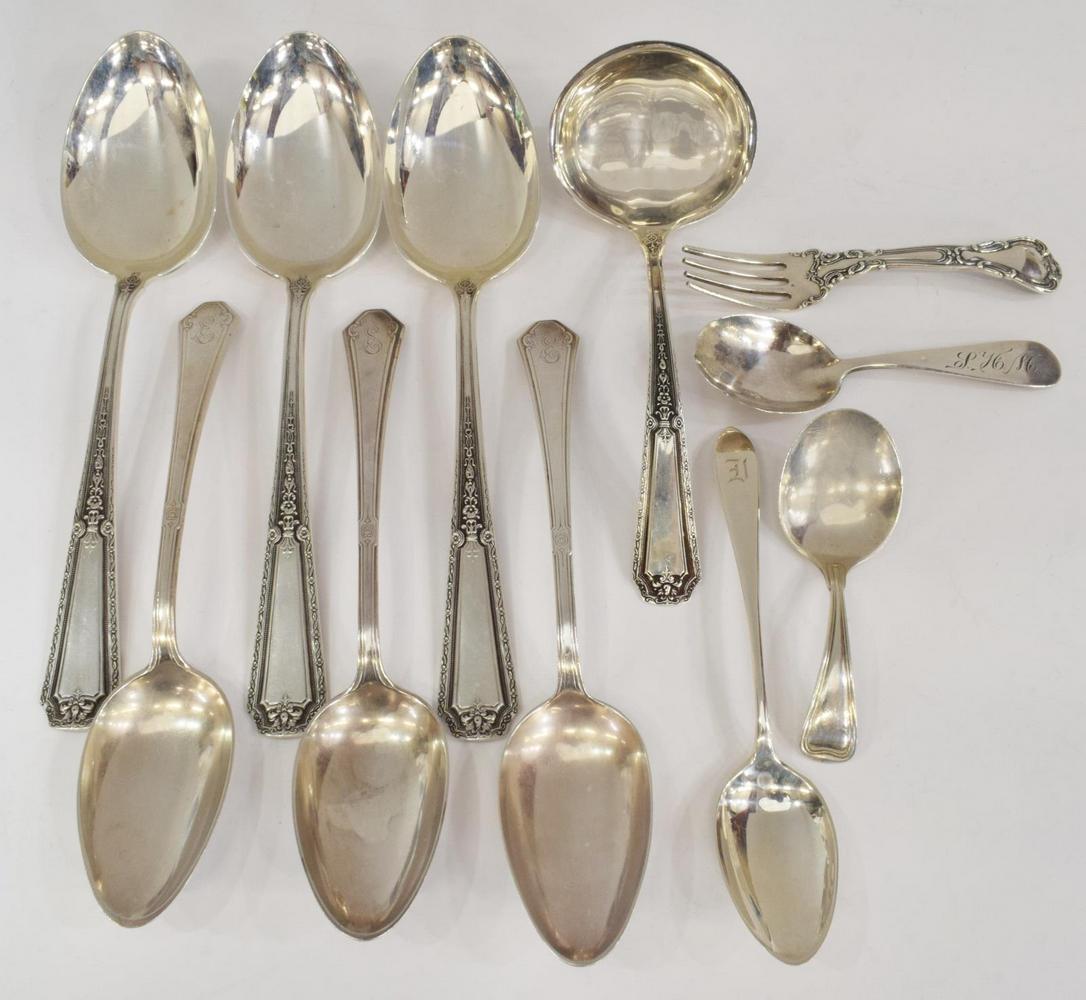 (11) STERLING SILVER FLATWARE, TOWLE, GORHAM (1 of 4)