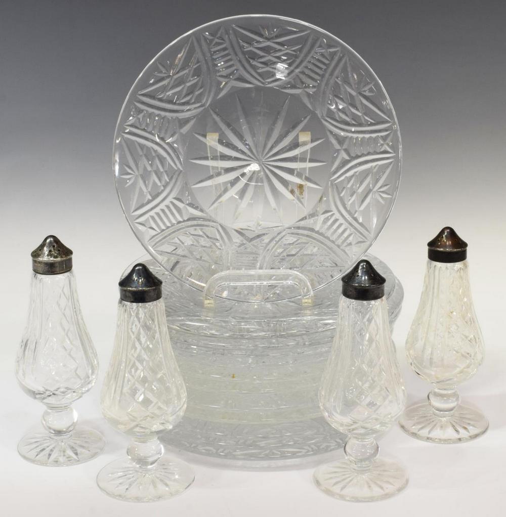 (16) WATERFORD 'CLARE' LUNCHEON PLATES & SHAKERS (1 of 4)