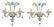 (2) ITALIAN MURANO GLASS REZZONICO WALL SCONCES