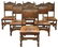 (6) RENAISSANCE REVIVAL CARVED OAK CHAIRS