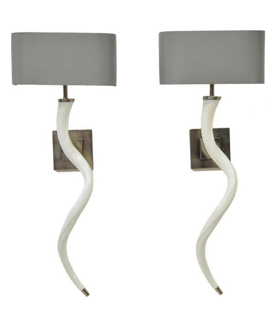 (2) WINDSOR SMITH 'ADONIA' WHITE WALL SCONCES (1 of 1)
