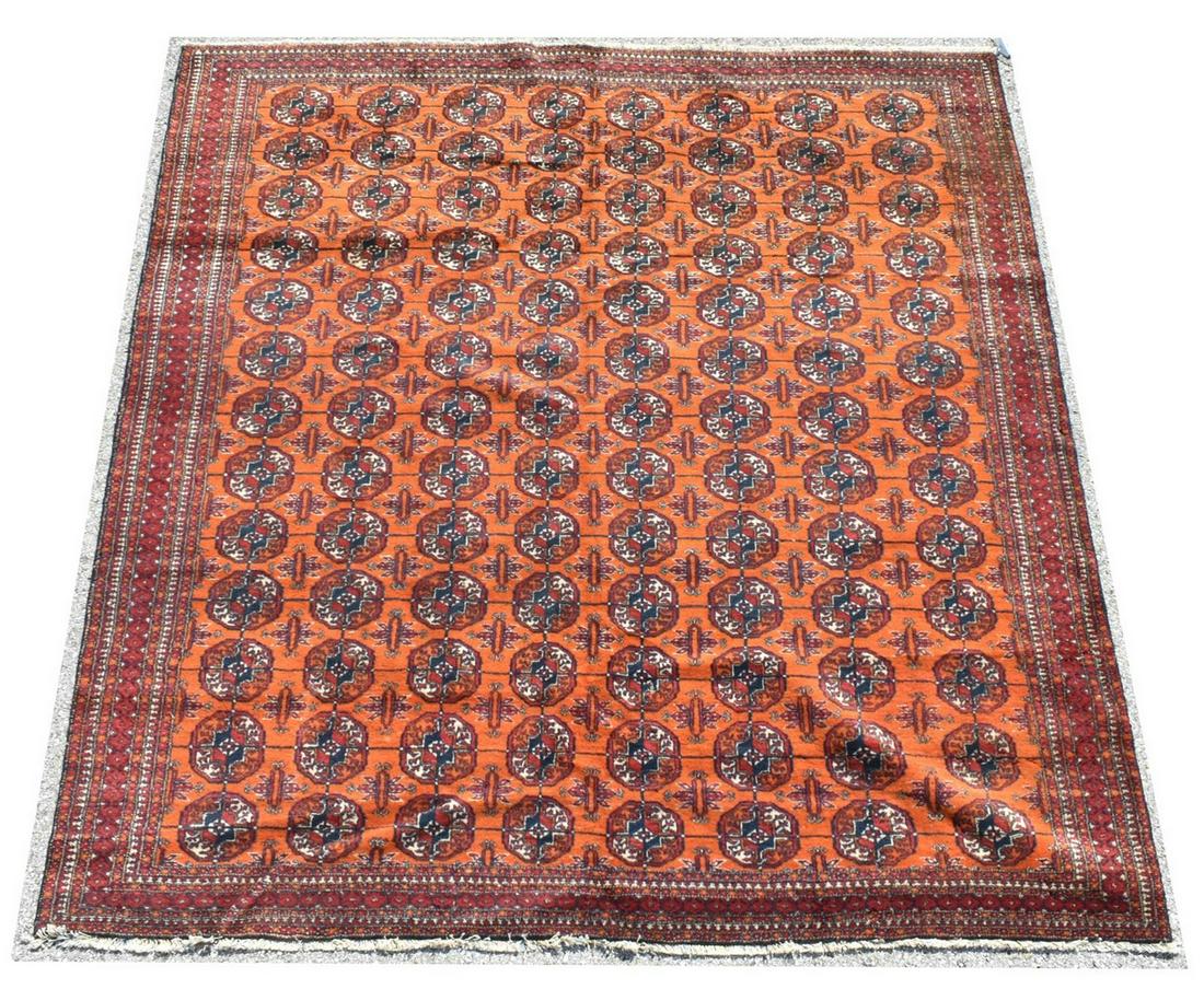 HAND-TIED PAKISTANI BOKHARA RUG, 6'8.5" X 6'4" (1 of 3)
