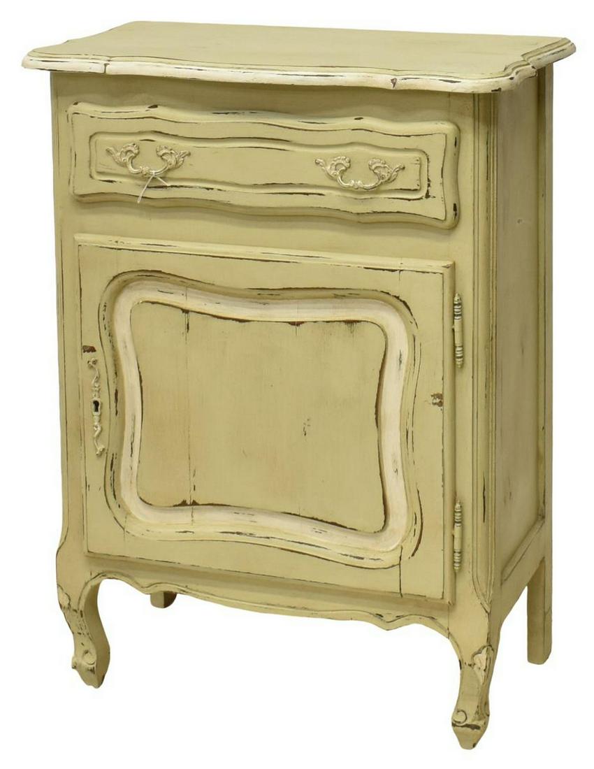 FRENCH PROVINCIAL LOUIS XV STYLE PAINTED CABINET (1 of 6)