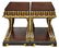(2) ORIENTAL GILT & RED LACQUER BEDSIDE TABLES - 2