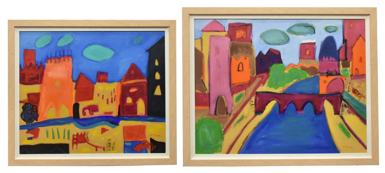 (2) NEAL TURNER (B.1964) PAINTINGS PARIS SCENES (1 of 3)