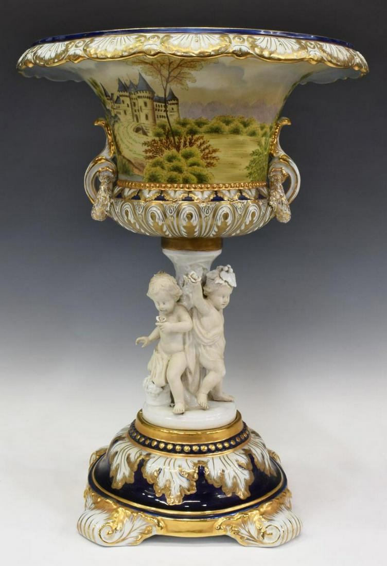 SEVRES STYLE PARCEL-GILT PORCELAIN FIGURAL COMPOTE (1 of 5)