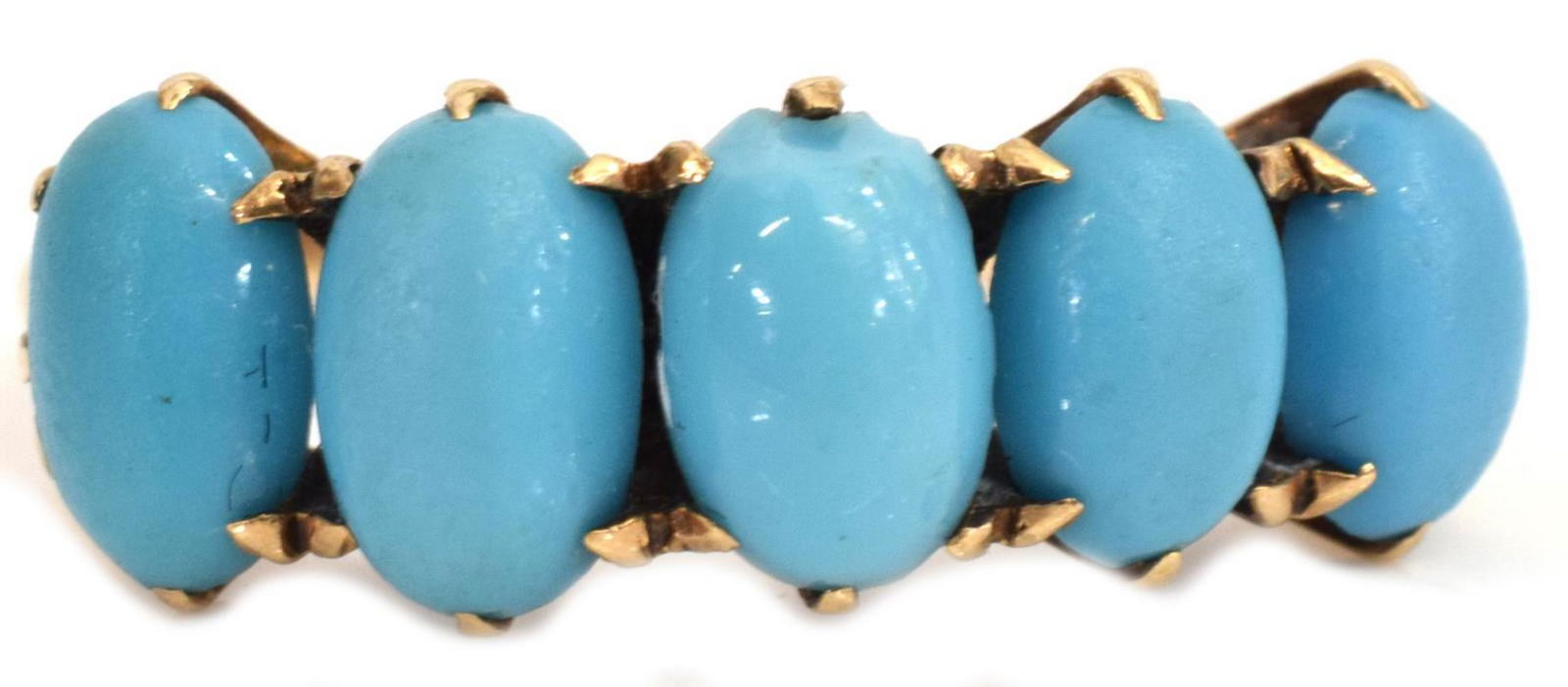 ESTATE 14KT YELLOW GOLD & TURQUOISE RING (1 of 5)