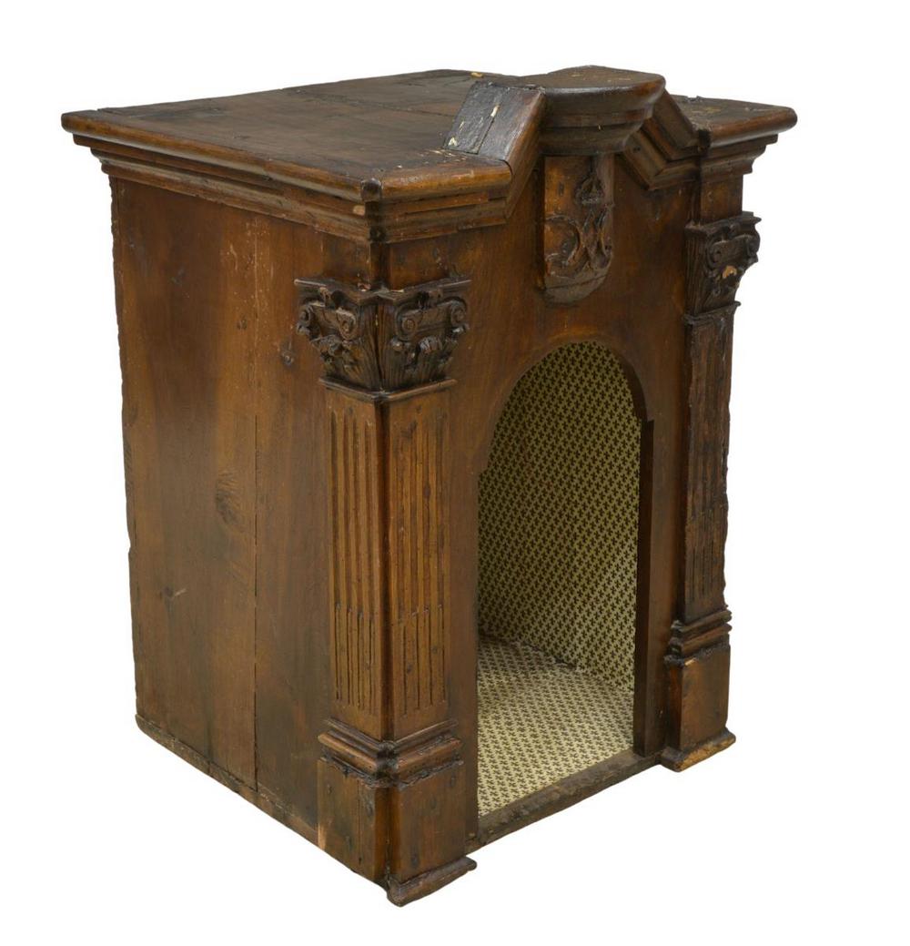 ITALIAN WALNUT RELIGIOUS TABERNACLE, 18TH C. (1 of 4)