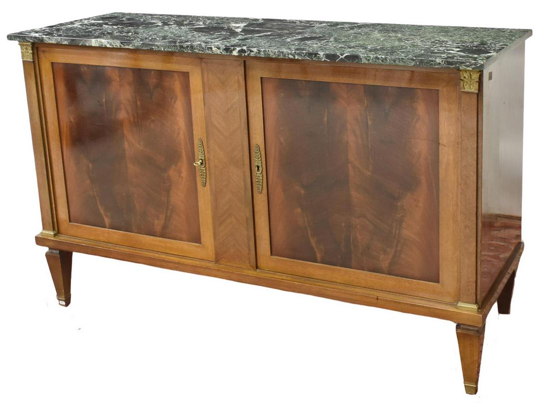FRENCH EMPIRE STYLE MARBLE-TOP SIDEBOARD (1 of 5)