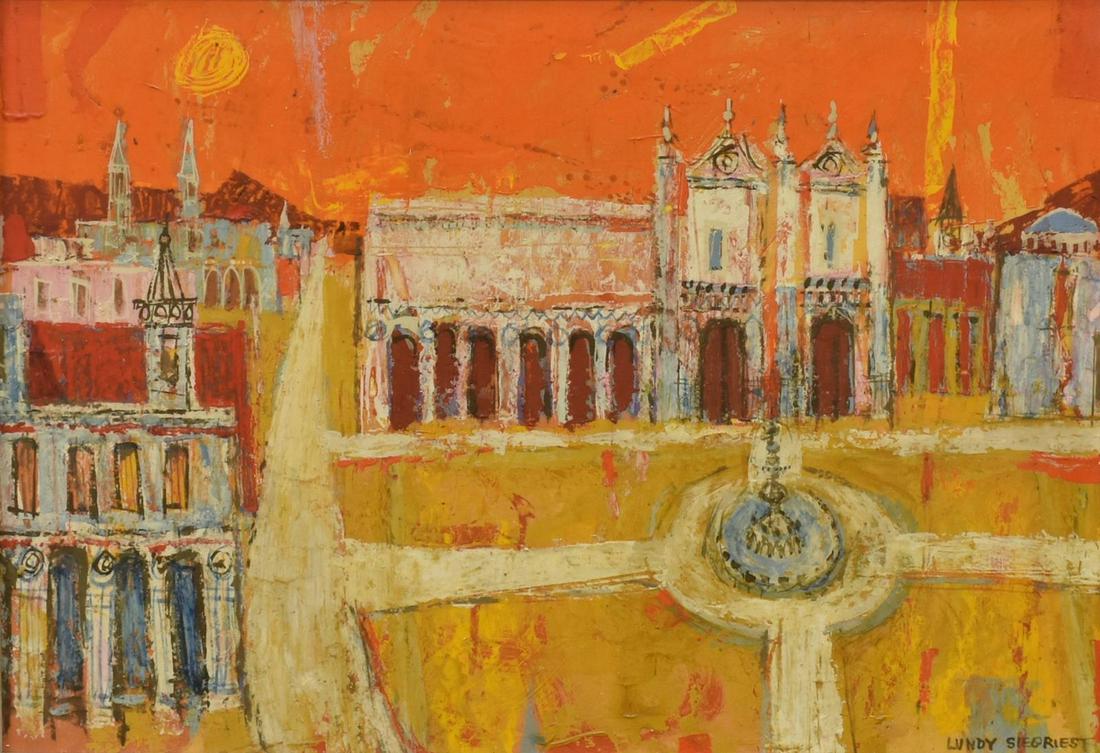 LUNDY SIEGRIEST (CAL, 1925-1985) 'THE ZOCALO' (1 of 5)