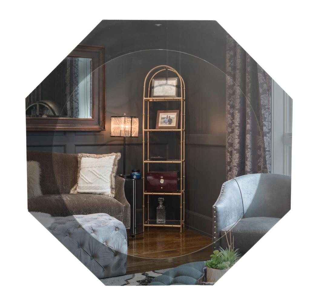 ITALIAN MID-CENTURY MODERN OCTAGONAL MIRROR (1 of 3)