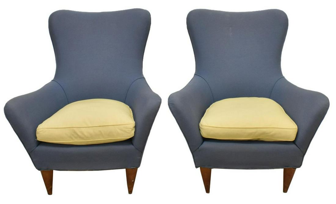 (2) ITALIAN MID-CENTURY MODERN LOW ARMCHAIRS (1 of 2)