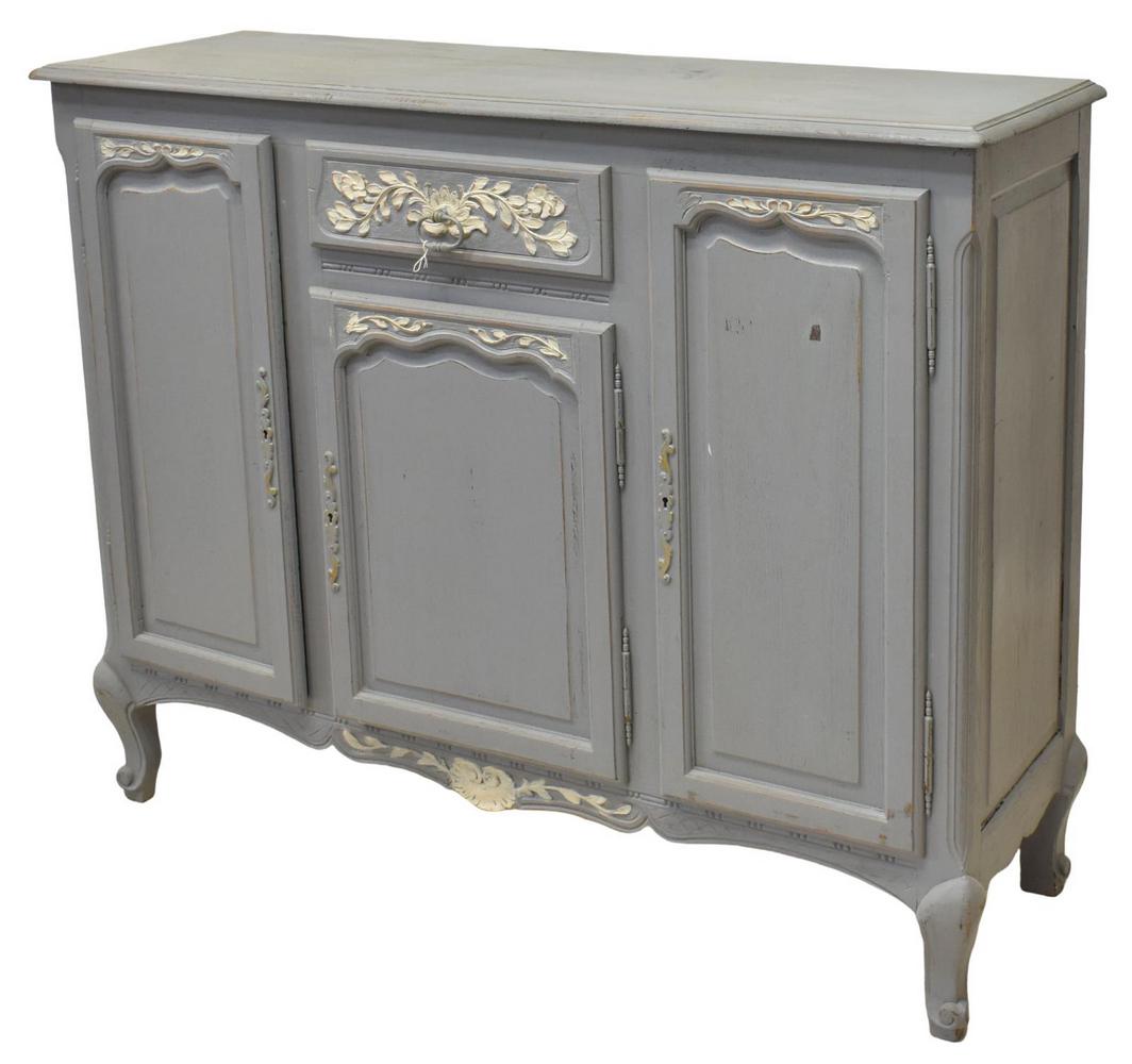 FRENCH PROVINCIAL LOUIS XV STYLE PAINTED SIDEBOARD (1 of 6)