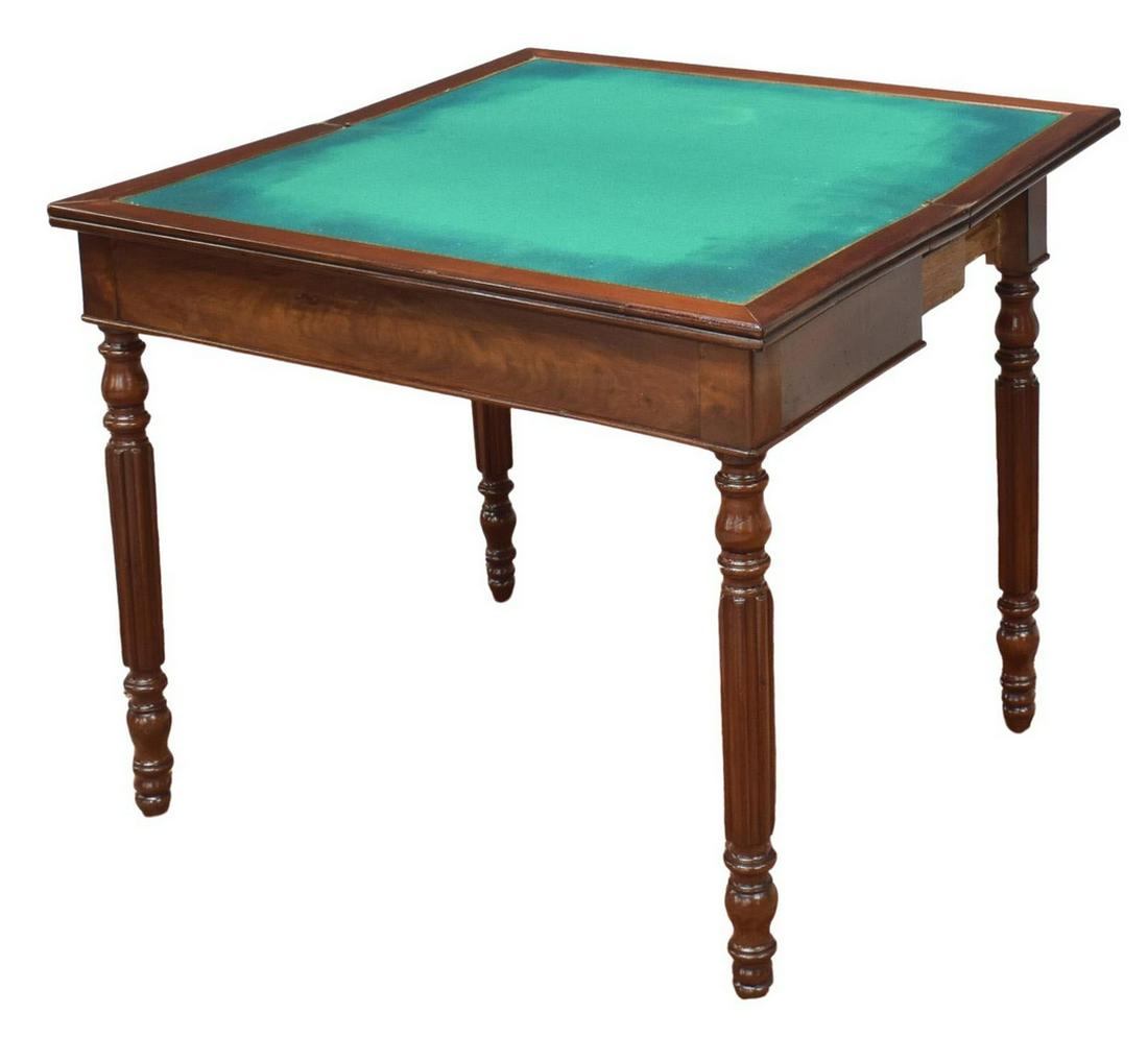 FRENCH LOUIS PHILIPPE MAHOGANY GAMES TABLE (1 of 4)