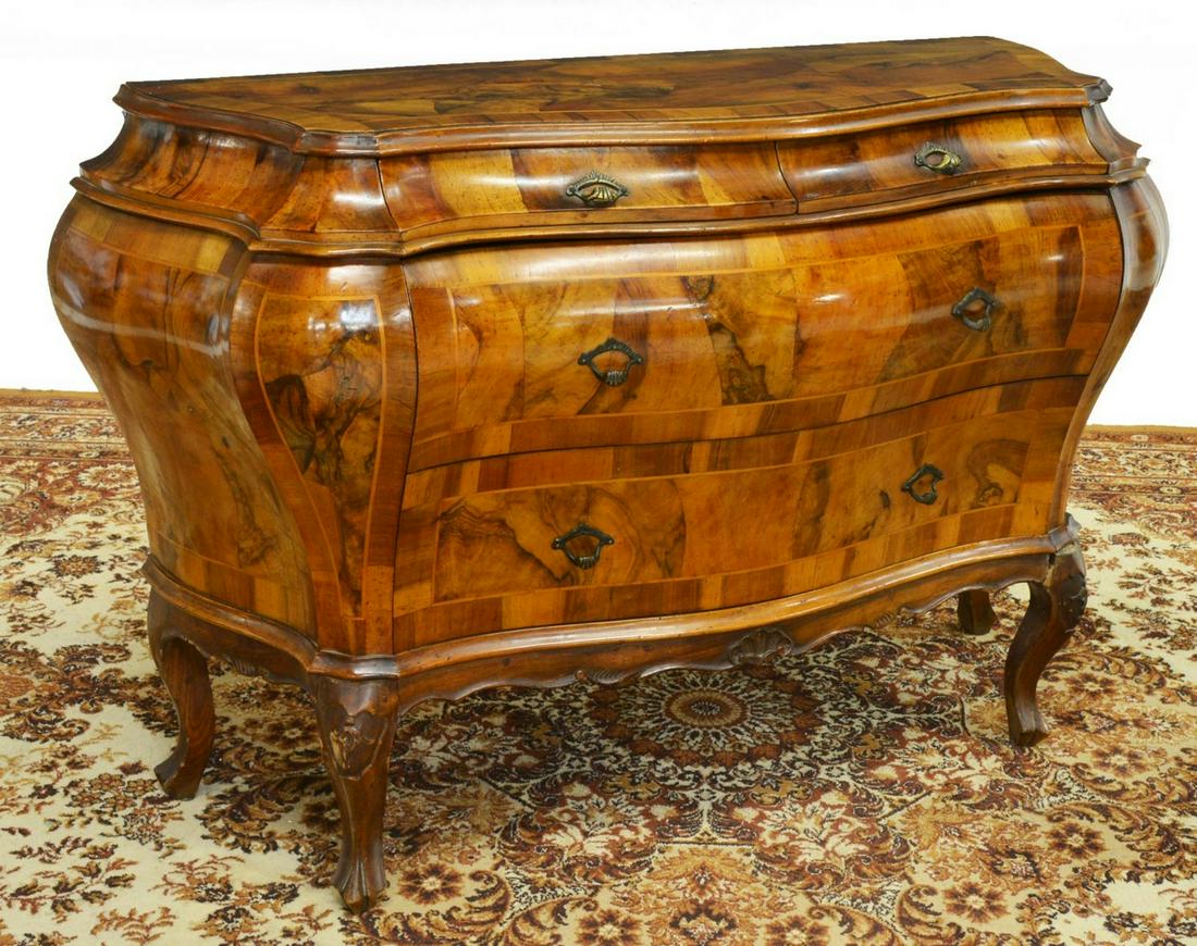 VENETIAN PATCHWORK BOMBE FOUR-DRAWER COMMODE (1 of 4)