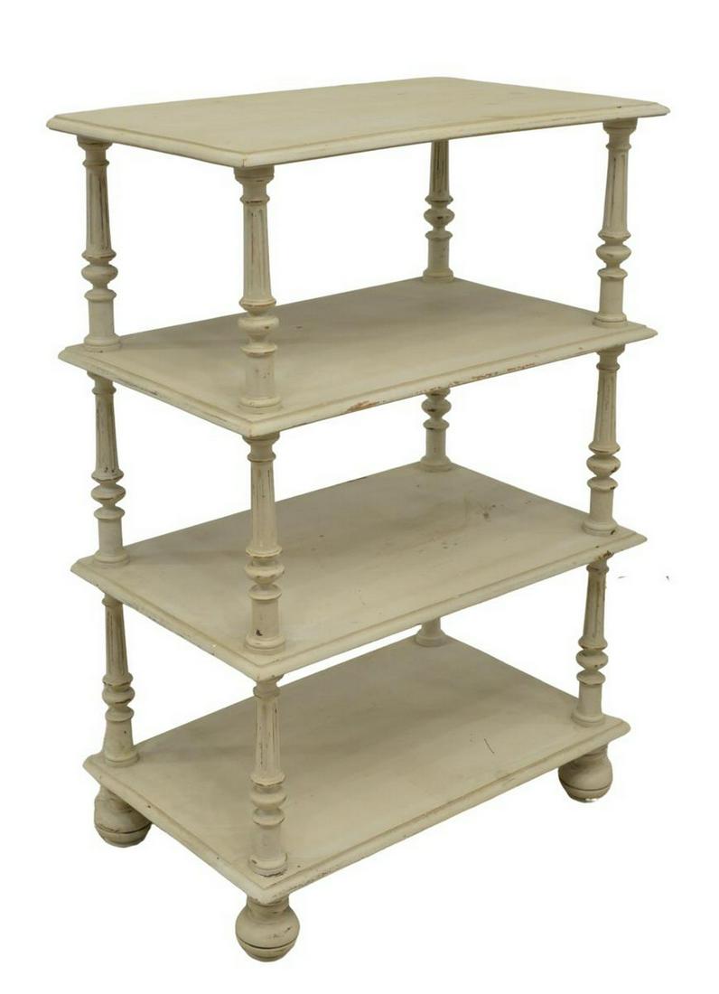 FRENCH HENRI II STYLE PAINTED FOUR-TIER ETAGERE (1 of 4)