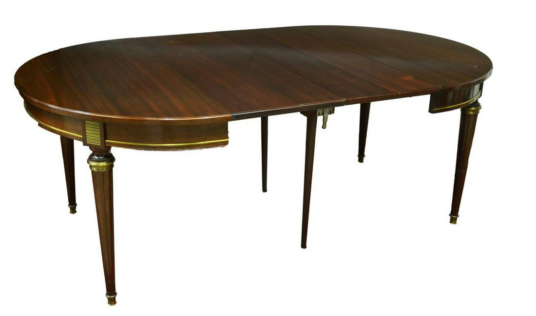 FRENCH LOUIS XVI STYLE MAHOGANY EXTENSION TABLE (1 of 4)