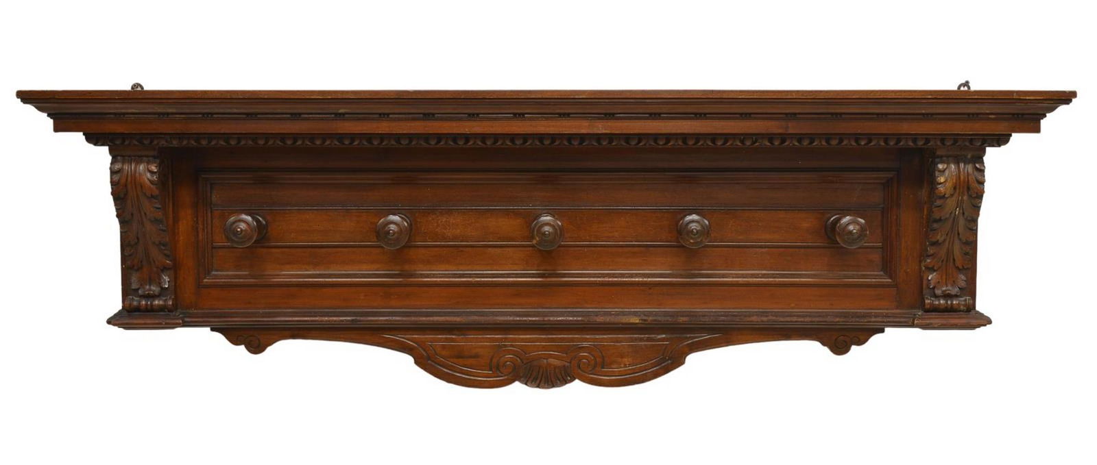 ITALIAN CARVED WALL-MOUNTED COAT/ HAT RACK (1 of 1)