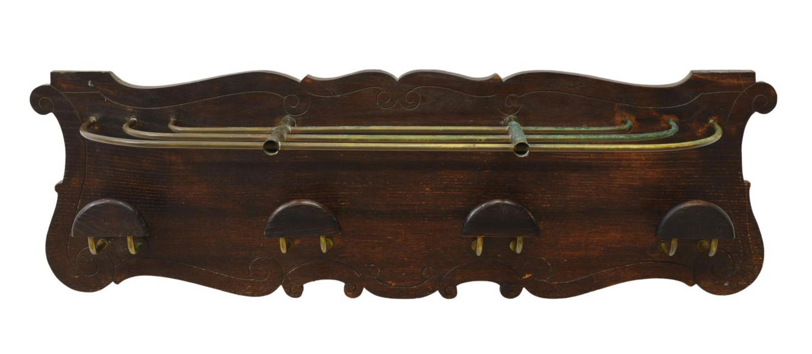 WALL-MOUNTED COAT/ HAT RACK WITH SHELF (1 of 1)