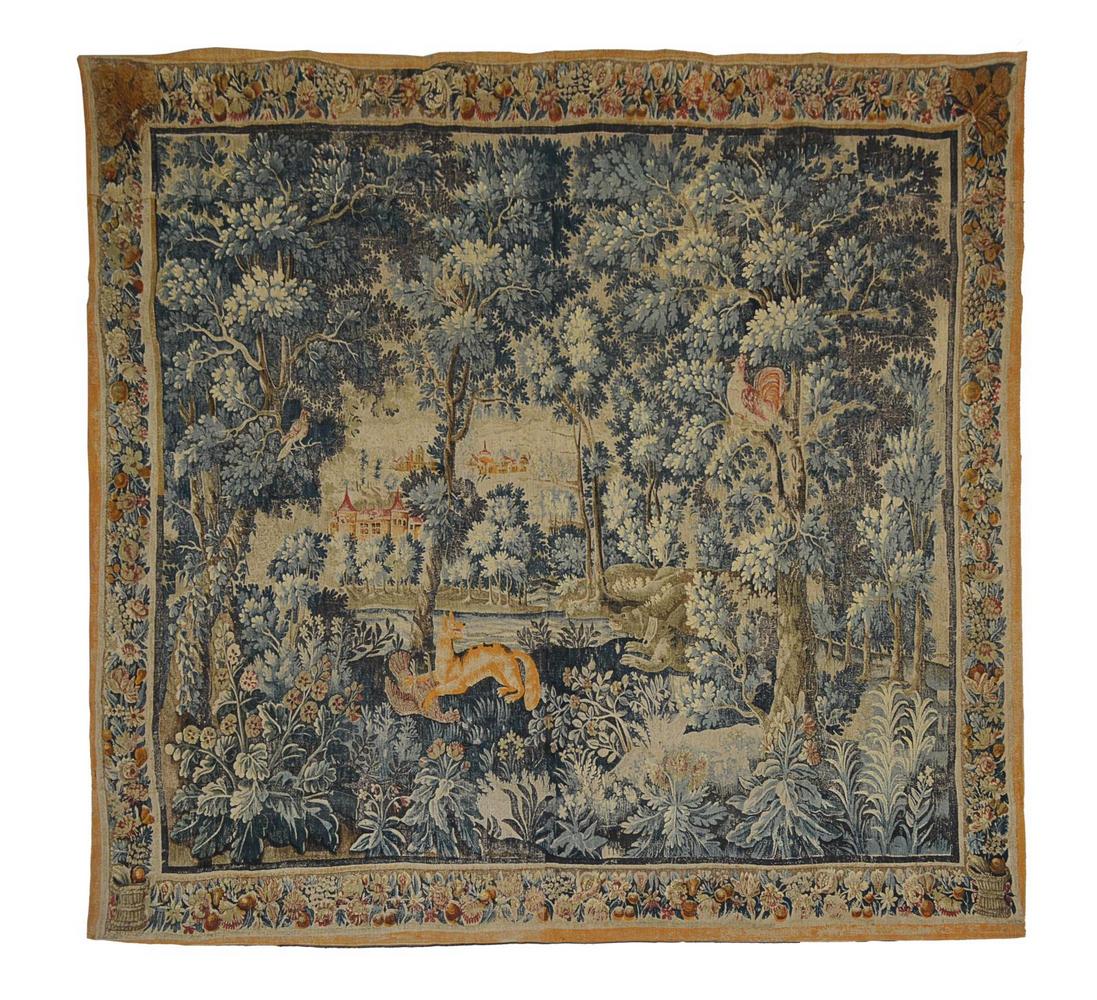 FLEMISH STYLE SILKSCREEN WALL TAPESTRY (1 of 2)