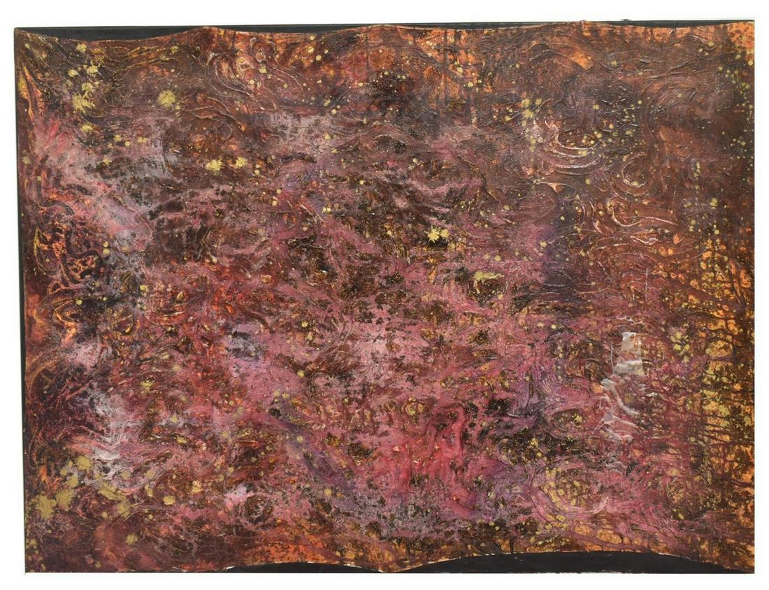 MODERN ABSTRACT ACRYLIC PAINTING, 48" X 36" (1 of 2)