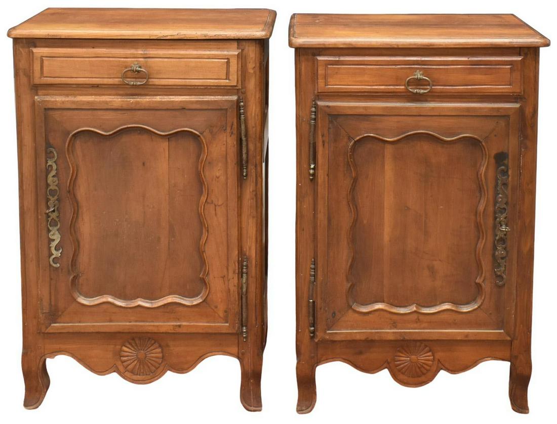 (2) FRENCH PROVINCIAL WALNUT SIDE CABINETS (1 of 6)