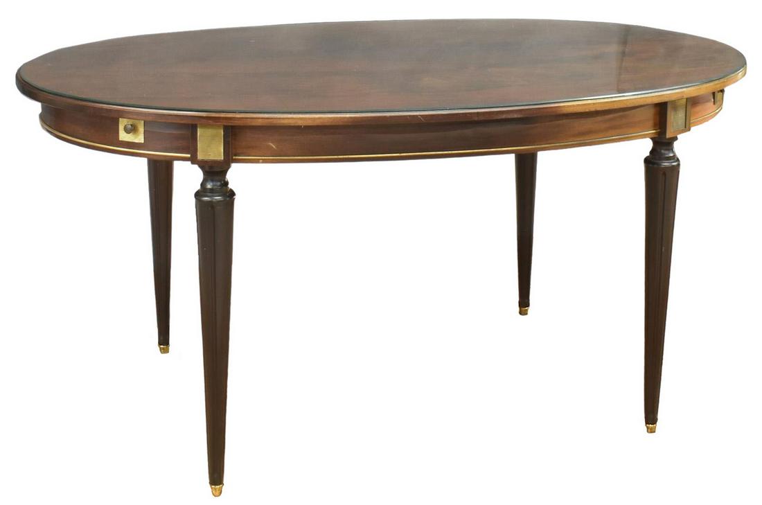 FRENCH LOUIS XVI STYLE MAHOGANY DINING TABLE (1 of 4)