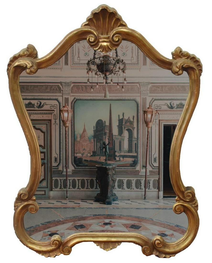 LOUIS XV STYLE FRAMED WALL MIRROR (1 of 3)
