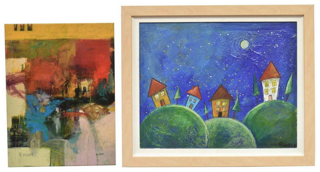 (2) FRAMED PAINTING SIGNED P. O'NEILL & PRINT (1 of 4)