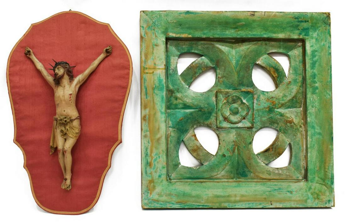 (2) ARCHITECTURAL PANEL & RELIGIOUS WALL HANGING (1 of 4)
