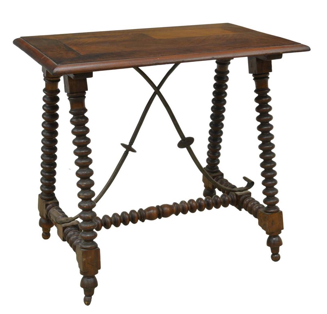 SPANISH BAROQUE STYLE WALNUT SIDE TABLE (1 of 4)