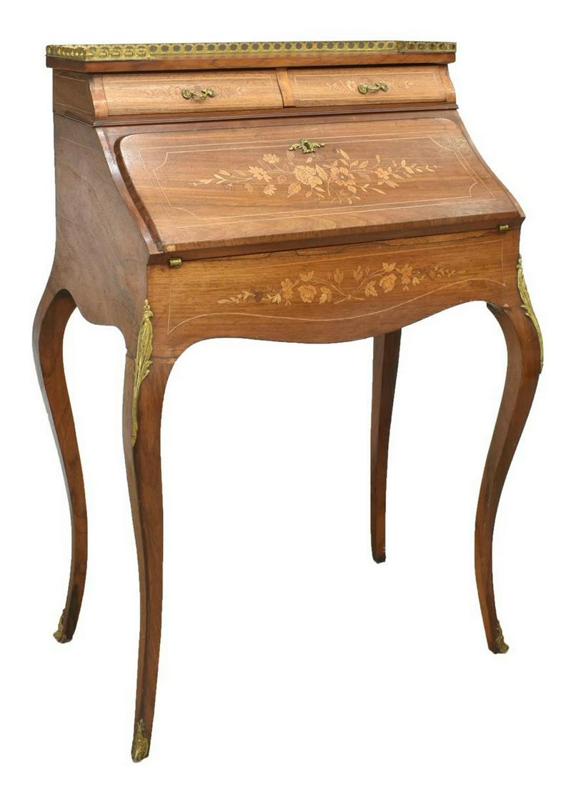FRENCH LOUIS XV STYLE ROSEWOOD LADIES WRITING DESK (1 of 4)