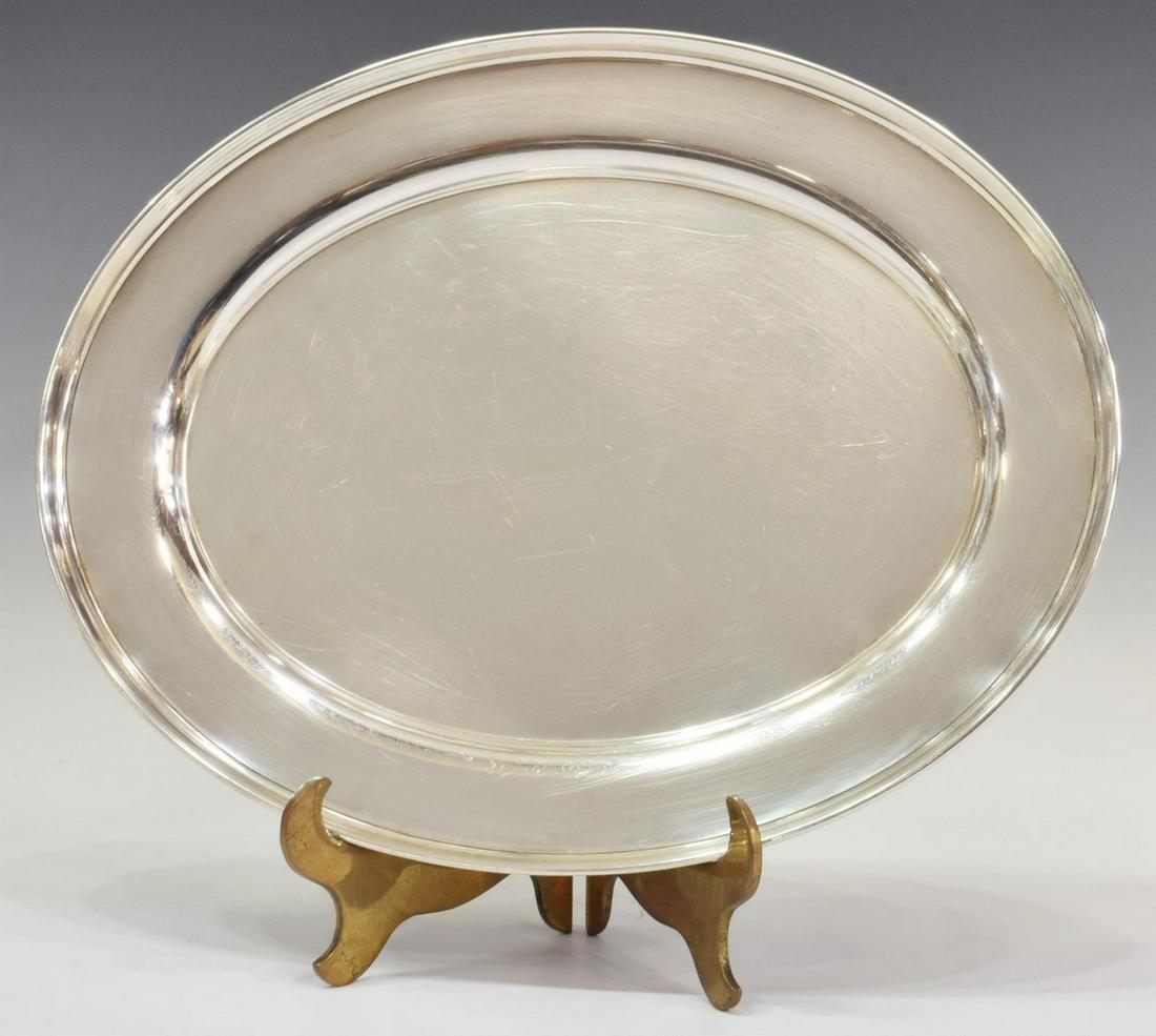 AMERICAN WHITING STERLING 12" OVAL SERVICE TRAY (1 of 3)