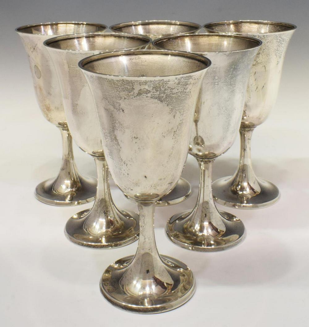 silver water goblets