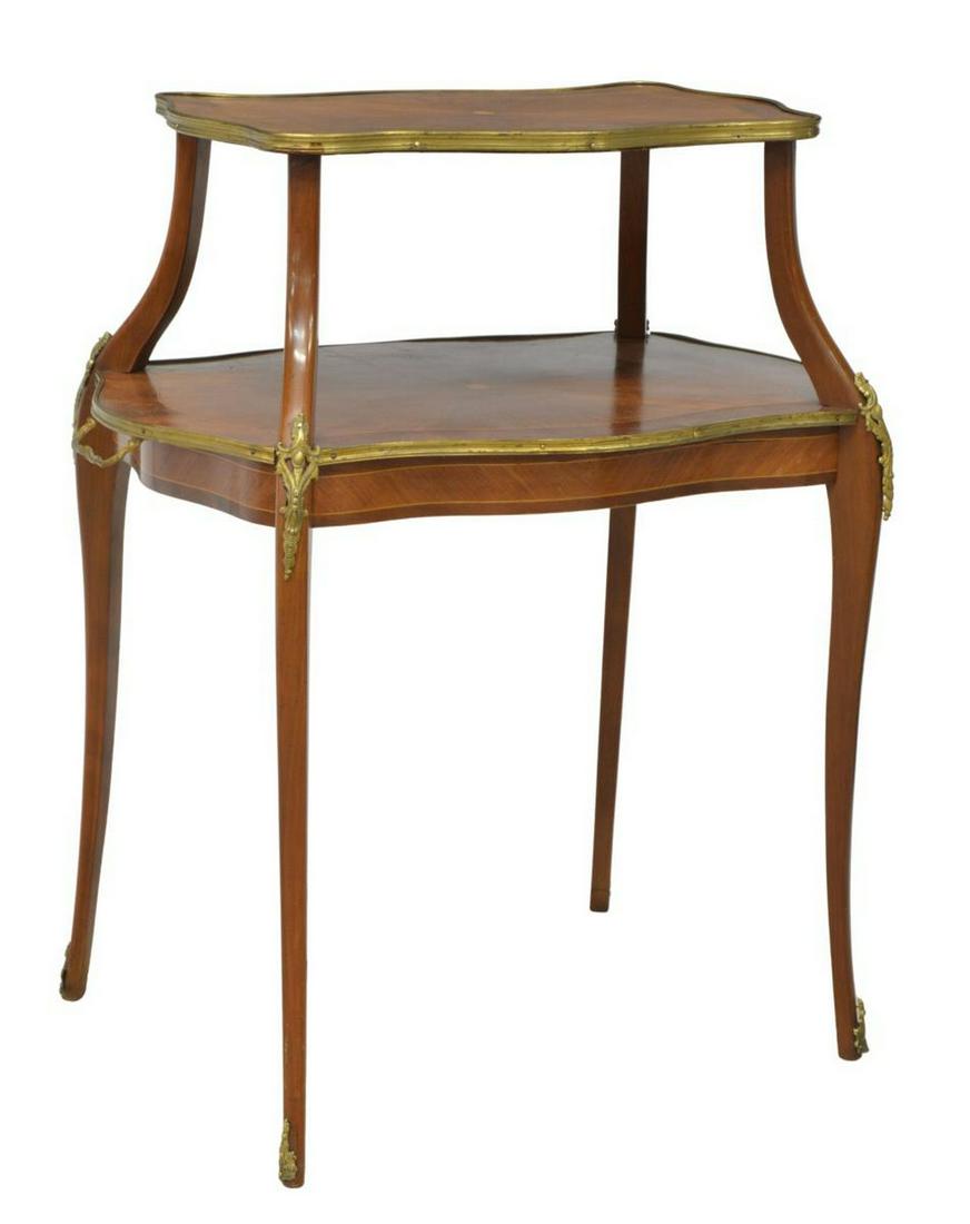 FRENCH MAHOGANY TWO-TIER DESSERT SERVING TABLE (1 of 4)