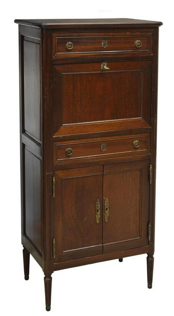 LOUIS XVI STYLE MAHOGANY SECRETAIRE ABATTANT (1 of 5)