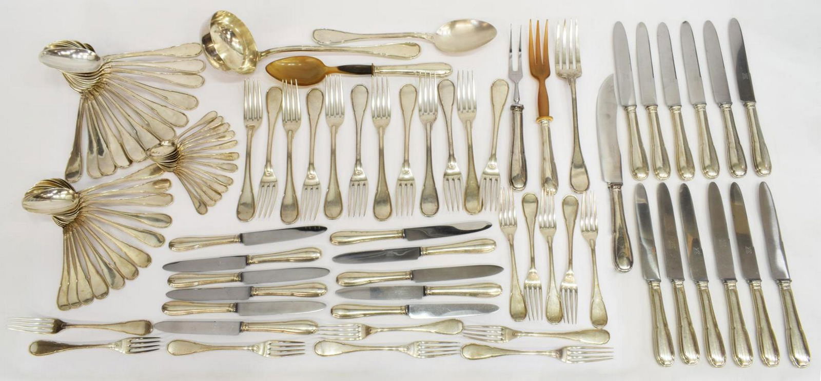 (90) ITALIAN CLEMENTI .800 SILVER FLATWARE SERVICE (1 of 5)