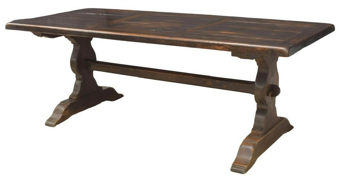 EXCEPTIONAL FRENCH OAK REFECTORY TRESTLE TABLE (1 of 4)