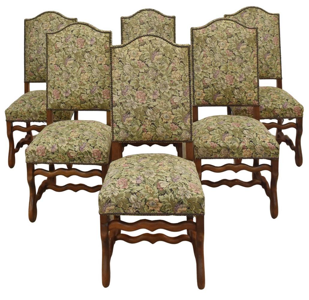 (6) FRENCH LOUIS XIV STYLE HIGHBACK DINING CHAIRS (1 of 2)
