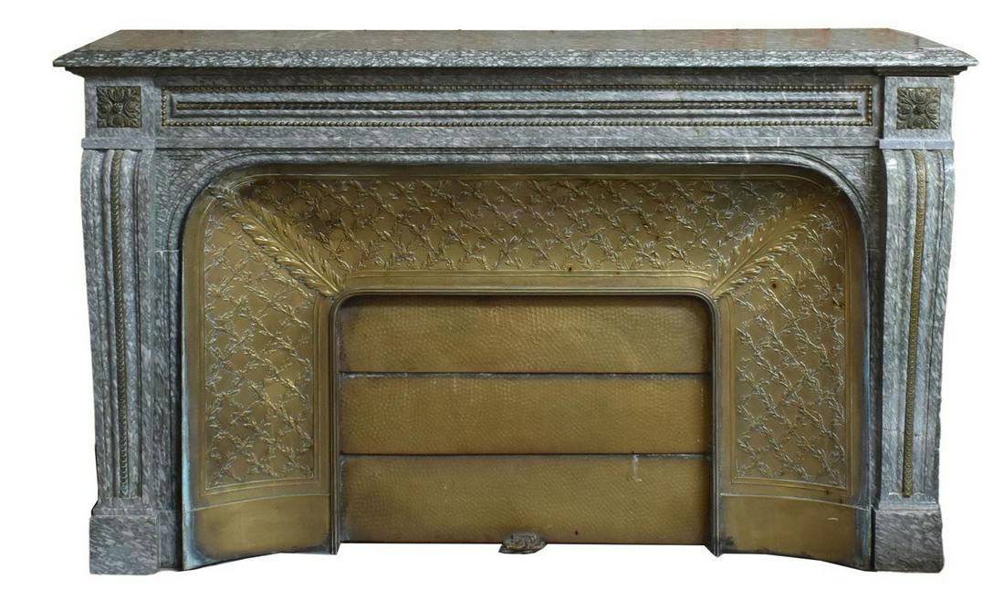 NEOCLASSICAL MARBLE FIREPLACE MANTEL & SCREEN (1 of 3)
