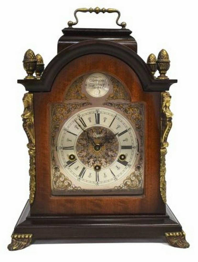 GERMAN URGOS CHIMING BRACKET CLOCK (1 of 6)