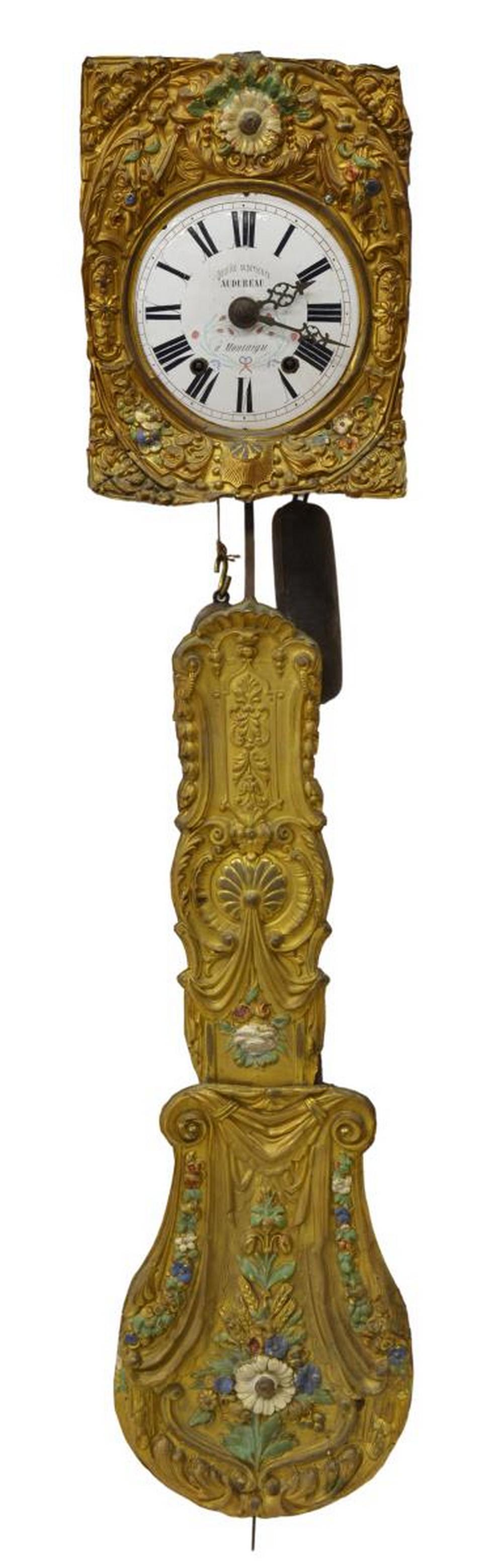 FRENCH MORBIER COMTOISE WALL CLOCK (1 of 2)