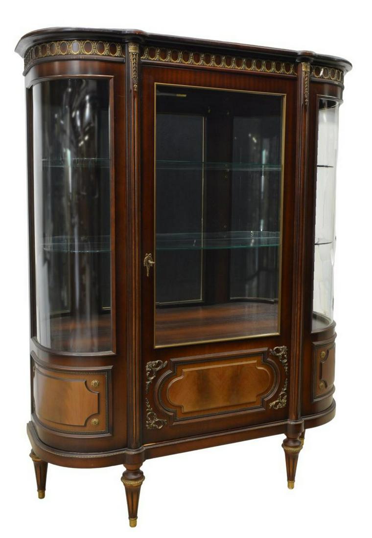 FRENCH LOUIS XVI STYLE MAHOGANY VITRINE (1 of 4)
